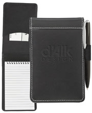 Black Bonded Leather Jotter
