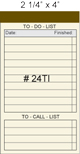 2 1/4x4 Mini To-Do Pads