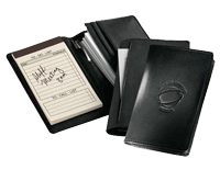 Black Genuine Leather Note Taker/Organizer