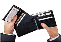 Black Florentine Napa Passcase Wallet/Note Taker